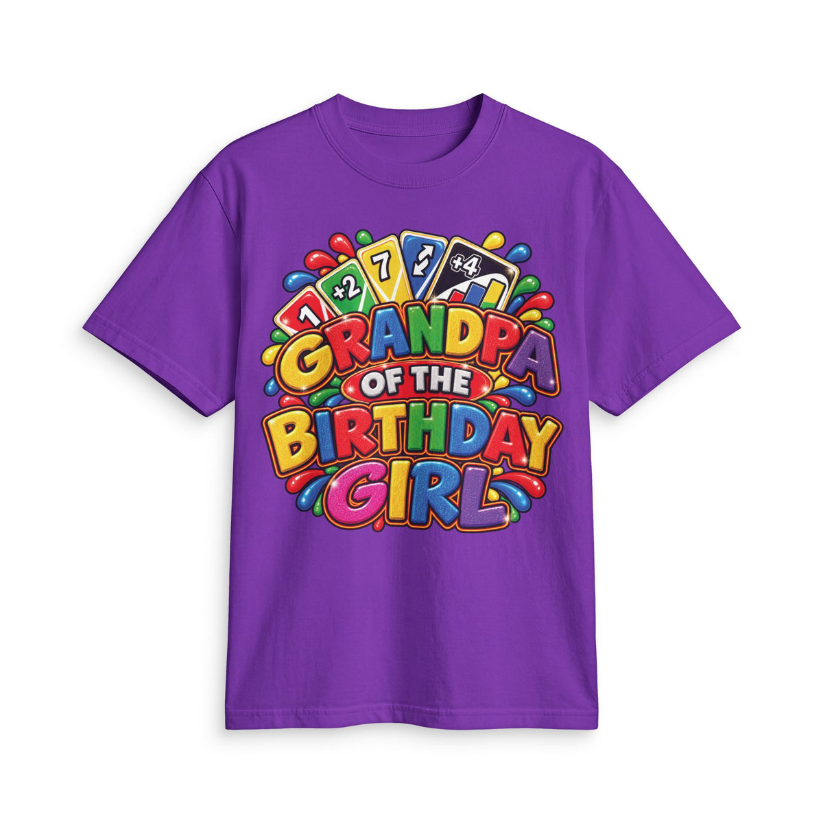 Grandpa of the Birthday Girl T-Shirt | Colorful Birthday Design