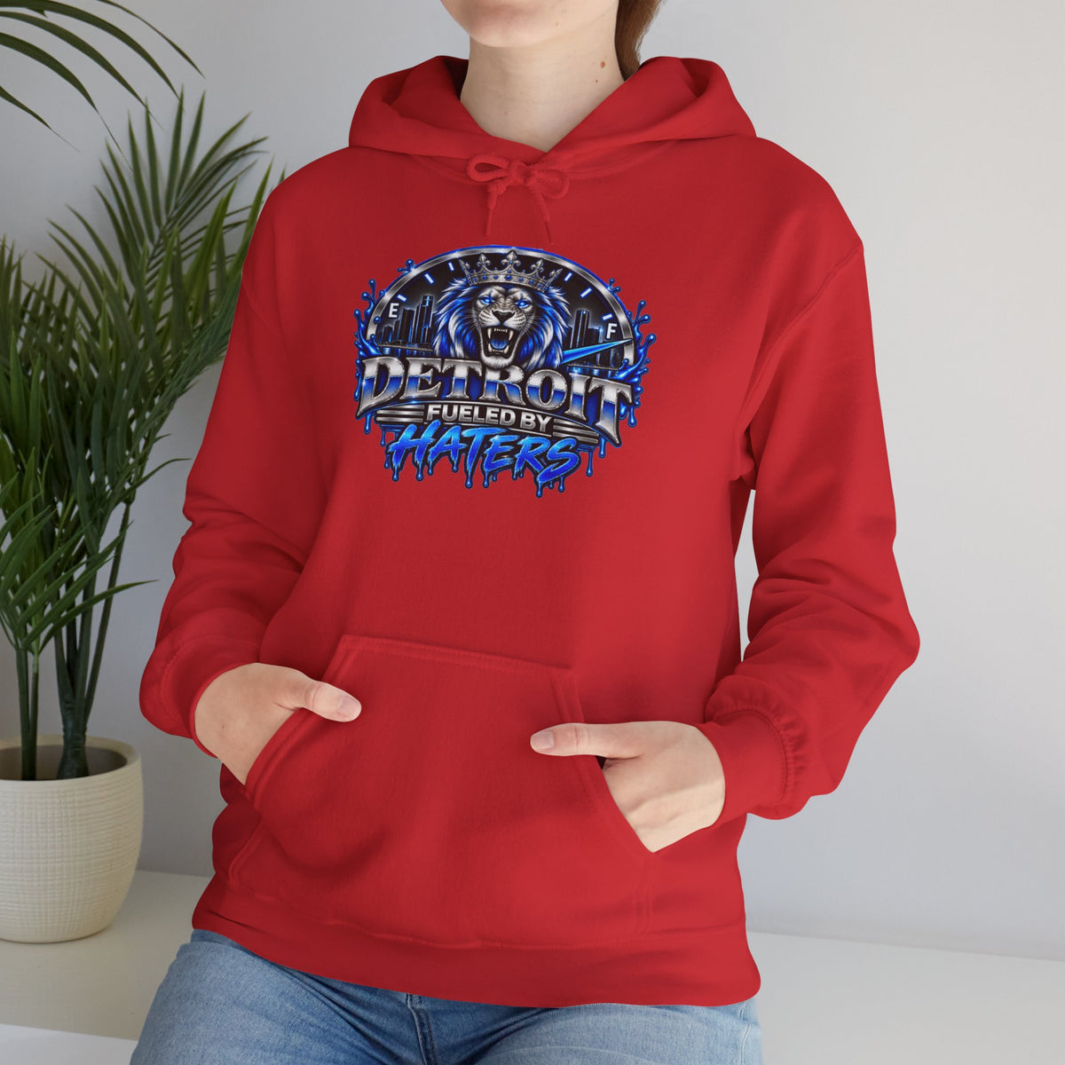 Detroit Graffiti Lion Hoodie | Detroit Drip Streetwear Sweatshirt