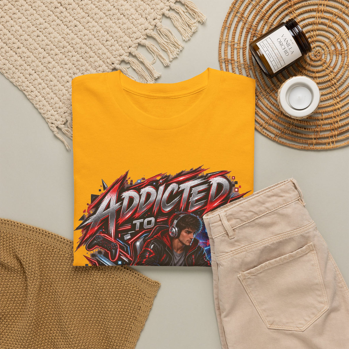 Addicted to Gaming Graphic T-Shirt