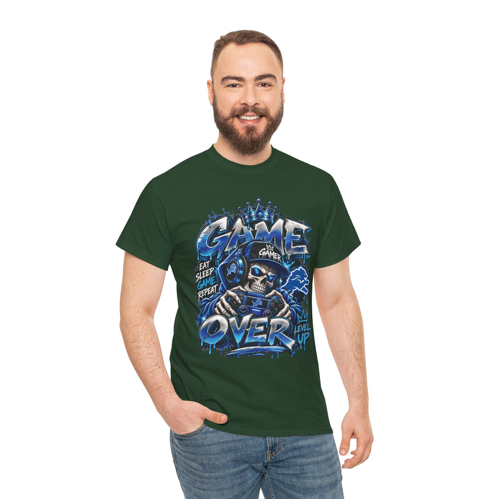 Game Over Skull Gamer Tee | Video Game Controller Graphic Shirt