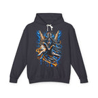 Dark Angel Illustration Hoodie | Winged Woman, Dripping Paint Art