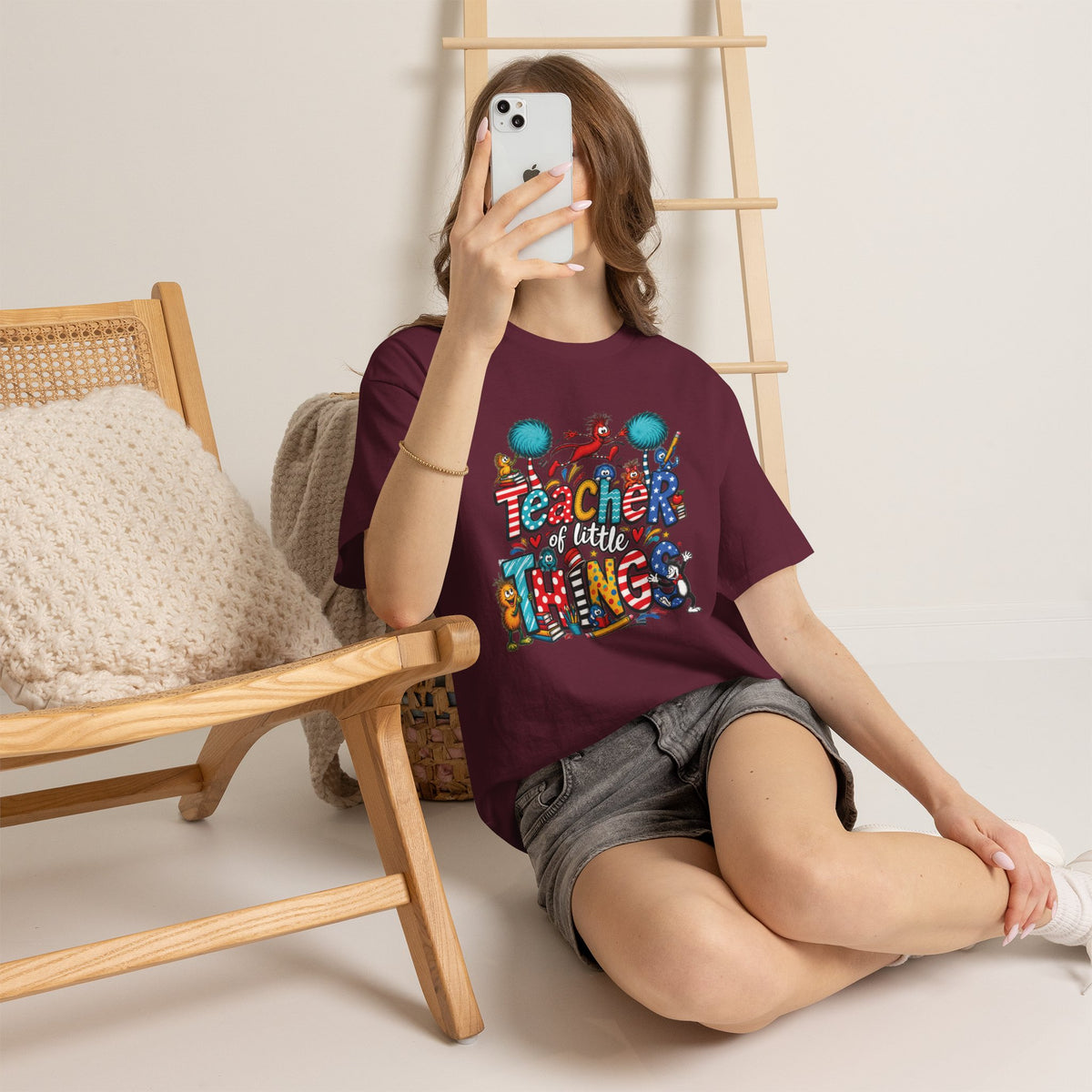 Teacher of Little Things T-Shirt | Colorful Dr. Seuss Style Kids Classroom Tee