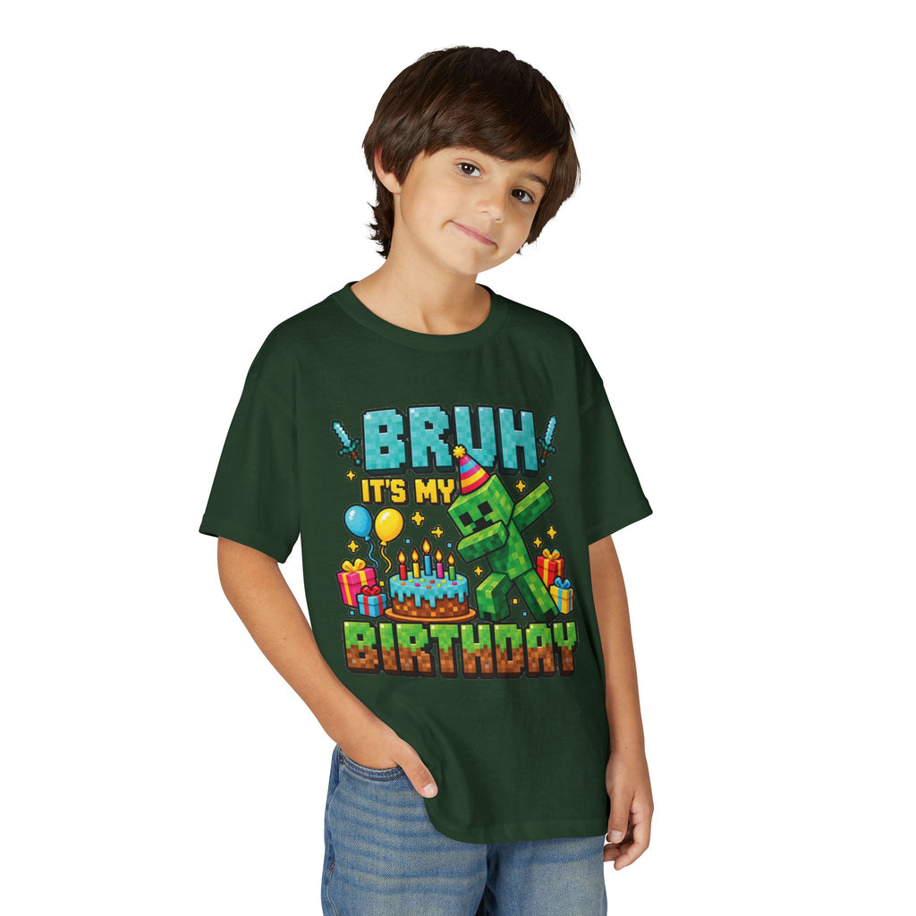 Bruh It’s My Birthday Minecraft Youth T-Shirt
