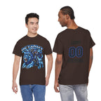Detroit Lion Rider T-Shirt | Football Team Graphic Tee, Blue Mascot