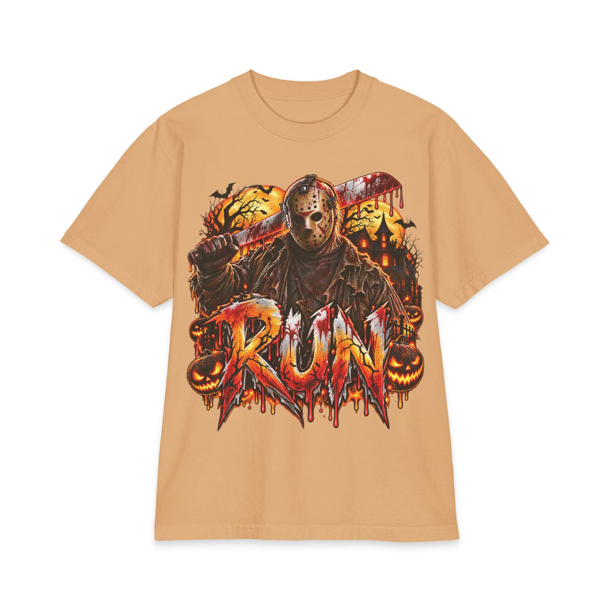 Jason Voorhees horror graphic T-Shirt | RUN bloody slasher design