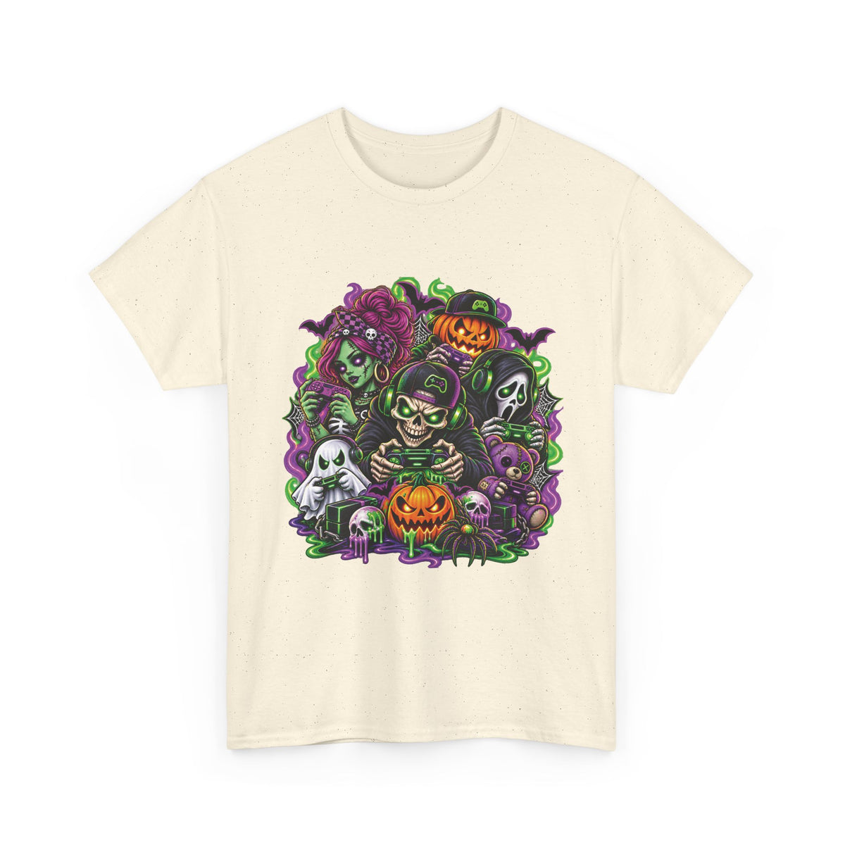 Spooky Halloween Monsters T-Shirt | Pumpkin, Ghost, Witch, Skeleton