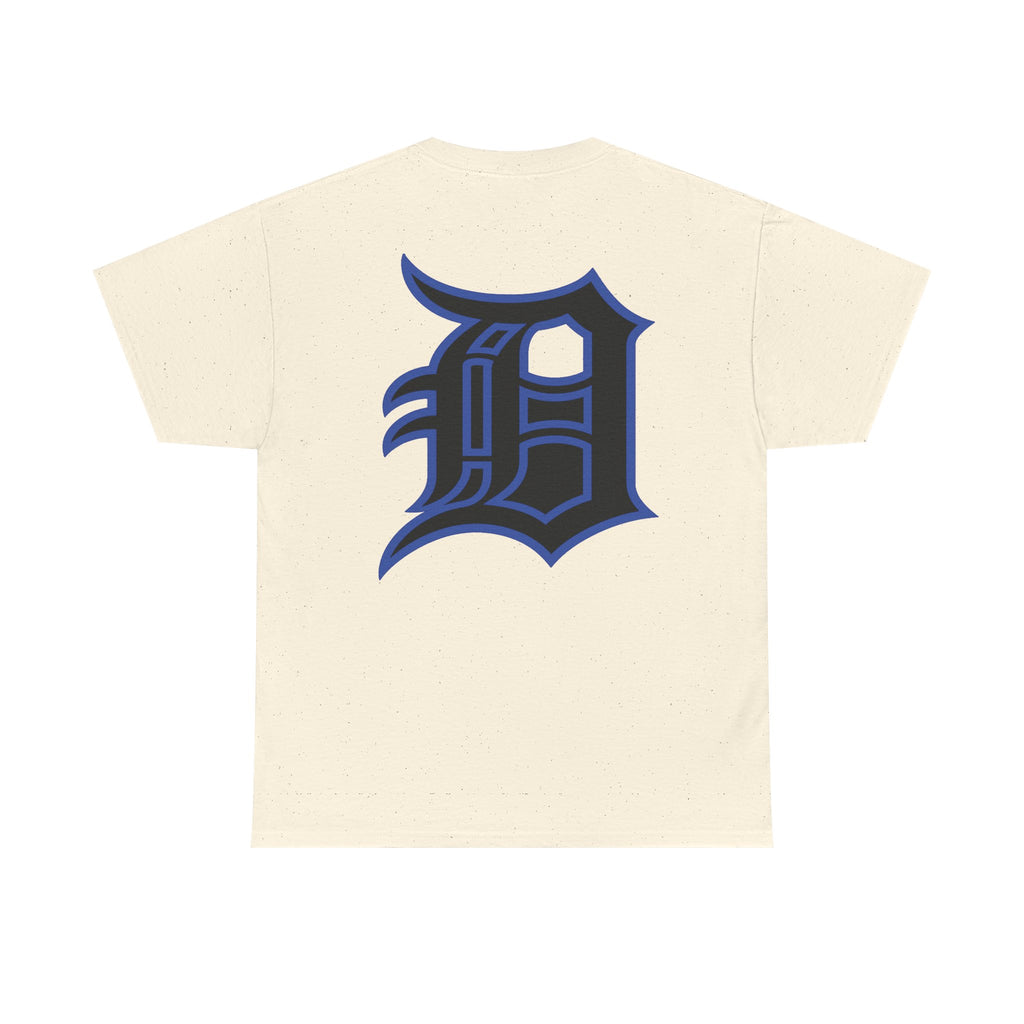 Detroit Basketball Lion Graphic Tee | Motor City D Old English Logo