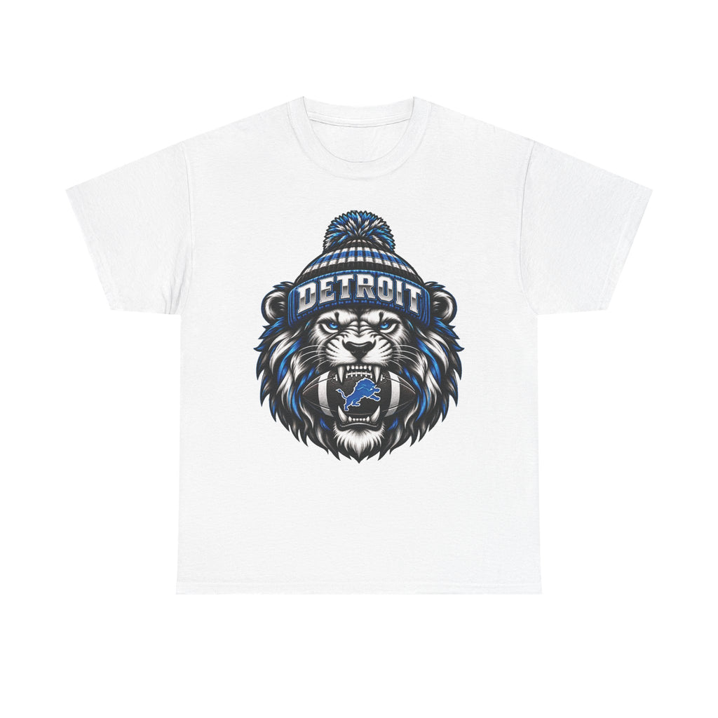 Detroit Lion Skull Beanie Tee | 313 Drip City Skyline T-Shirt