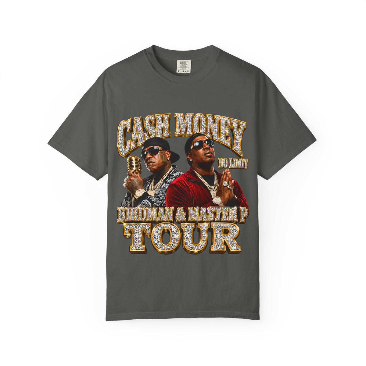 Cash Money Tour graphic T-shirt | Birdman & Master P inspired design