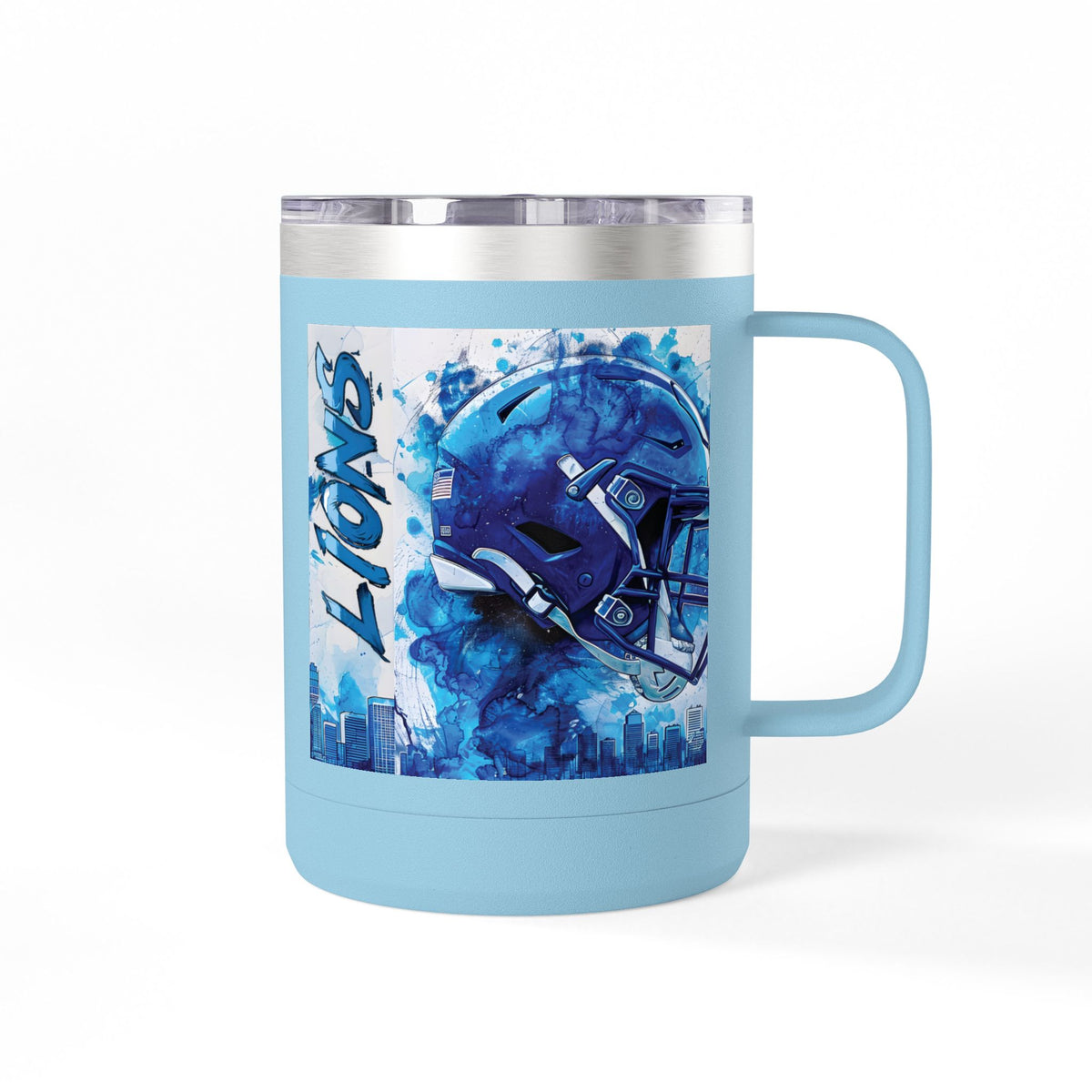 Blue Football Helmet Lions mug | 15oz Tumbler