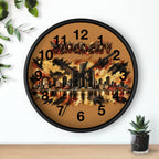 Motor City Detroit Skyline Wall Clock