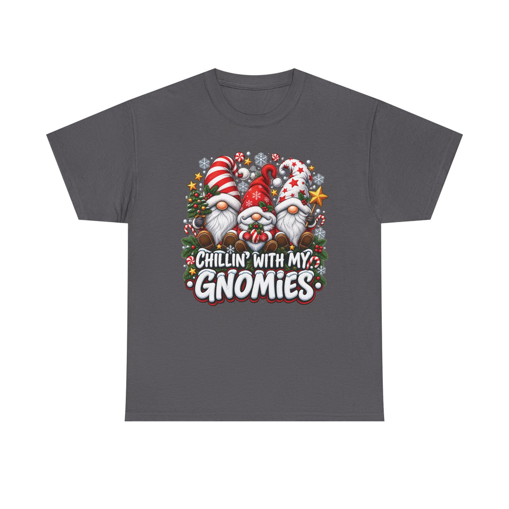 Chillin' With My Gnomies T-Shirt | Christmas Gnome Trio Tee