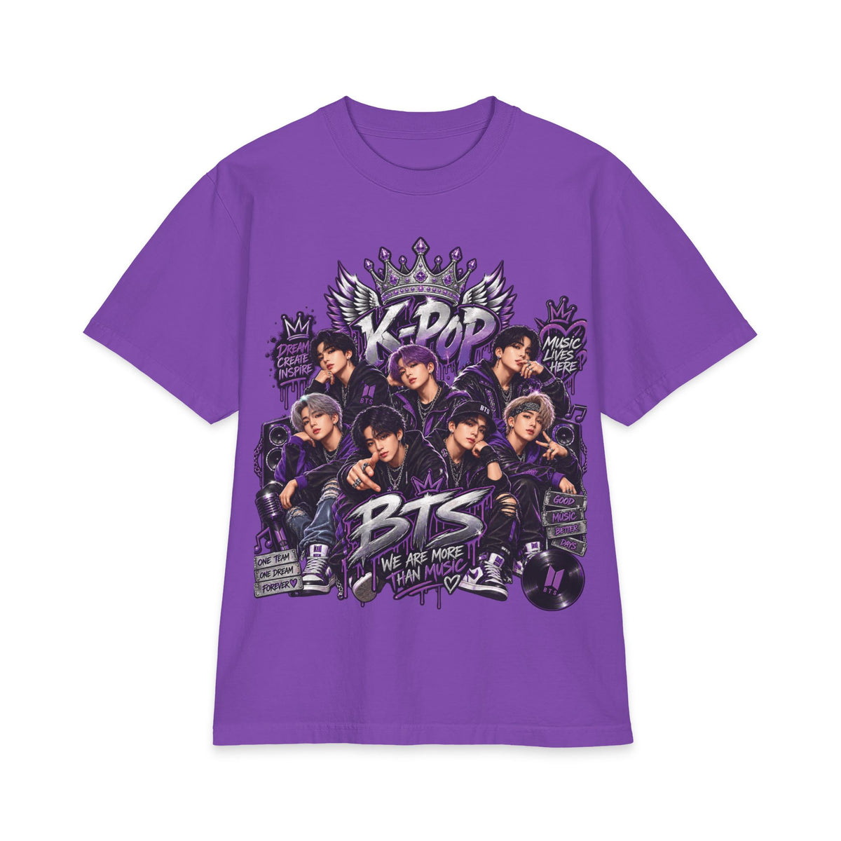 BTS K-Pop Band Graphic Tee | KPOP Members Portrait T-Shirt