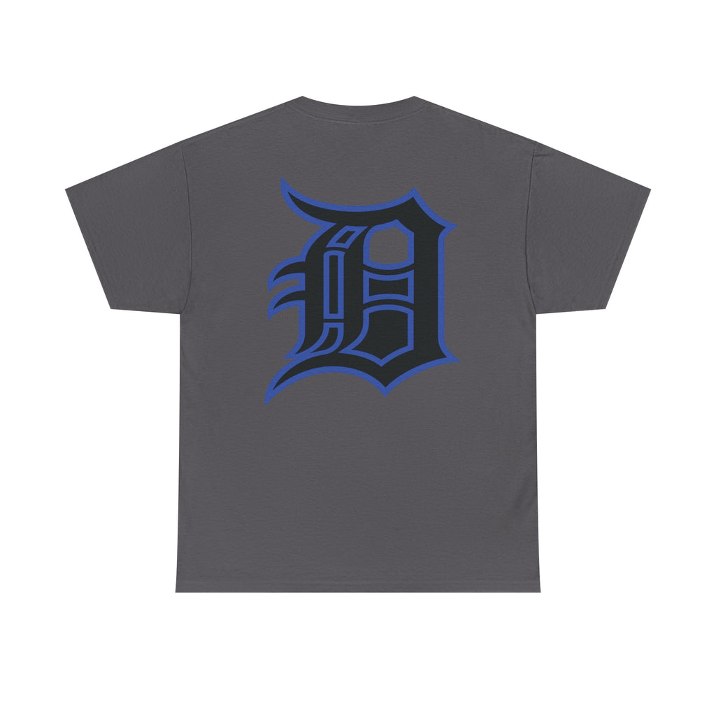 Detroit Basketball Lion Graphic Tee | Motor City D Old English Logo