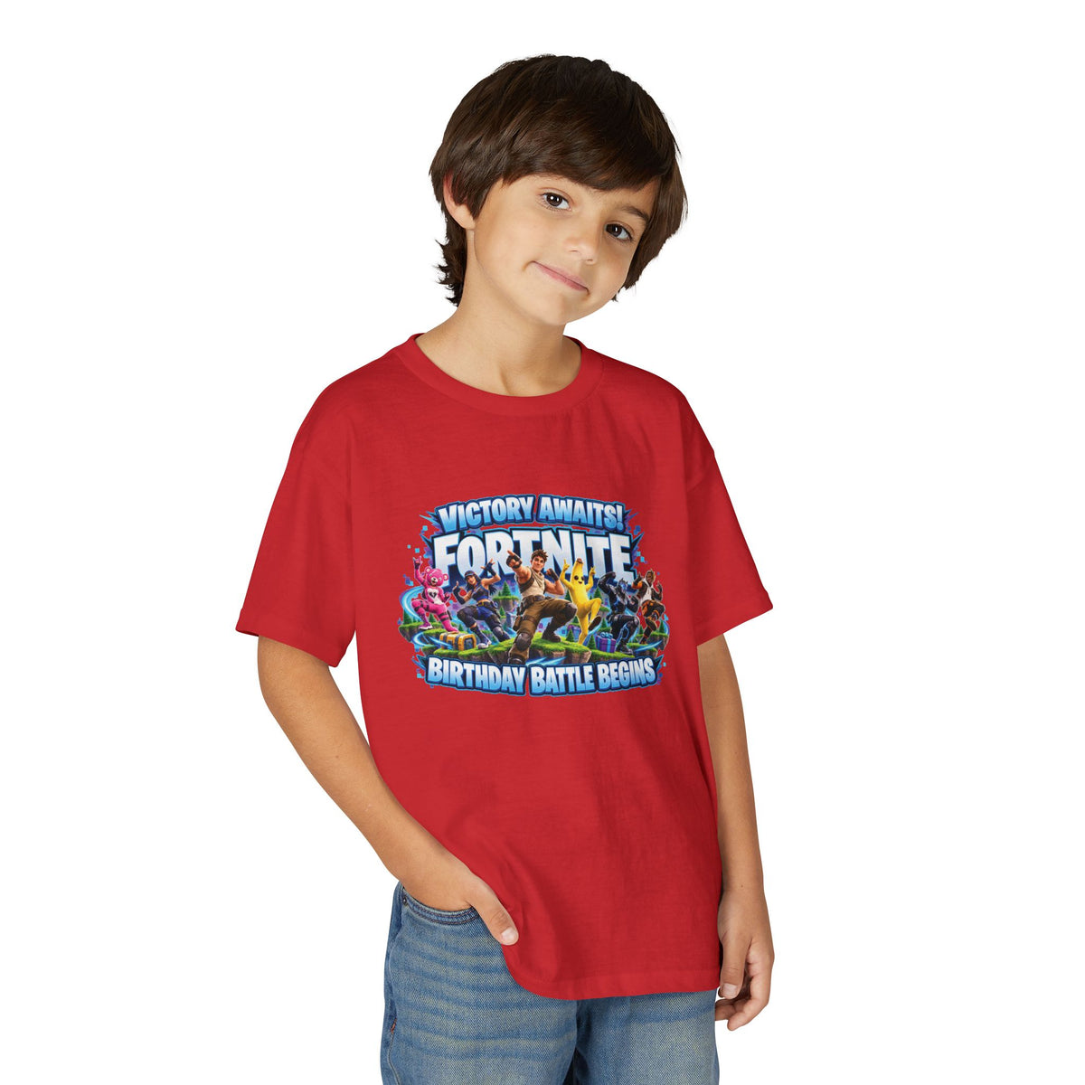 Fortnite Birthday Battle Begins Youth T-Shirt – Custom Number 12