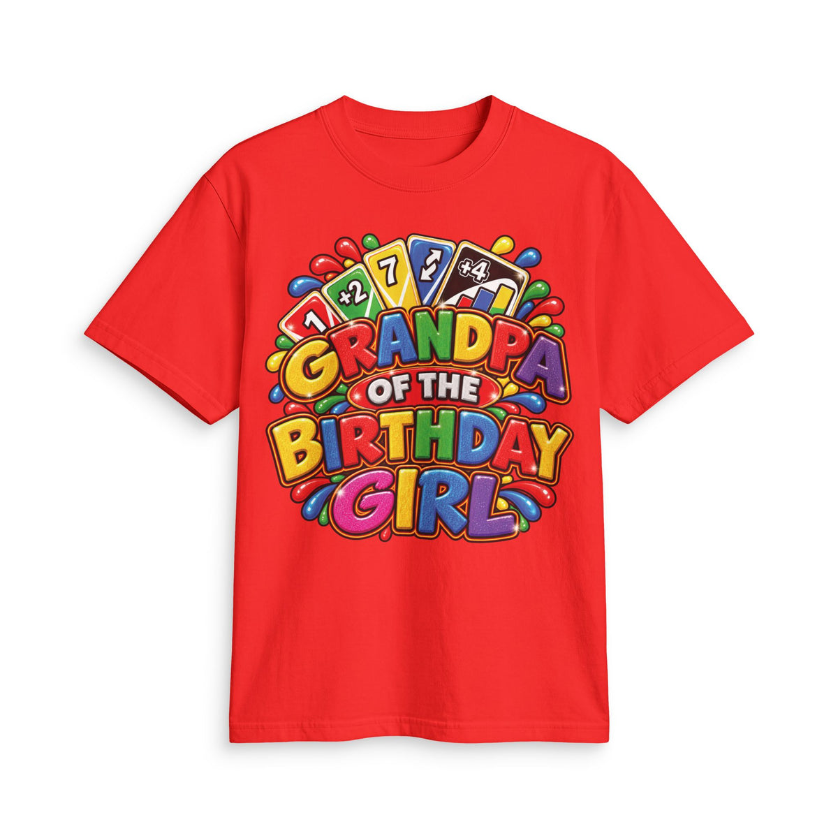 Grandpa of the Birthday Girl T-Shirt | Colorful Birthday Design