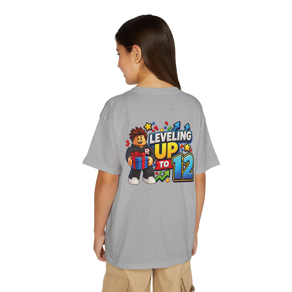 Youth Roblox Birthday T-Shirt – Leveling Up to 12