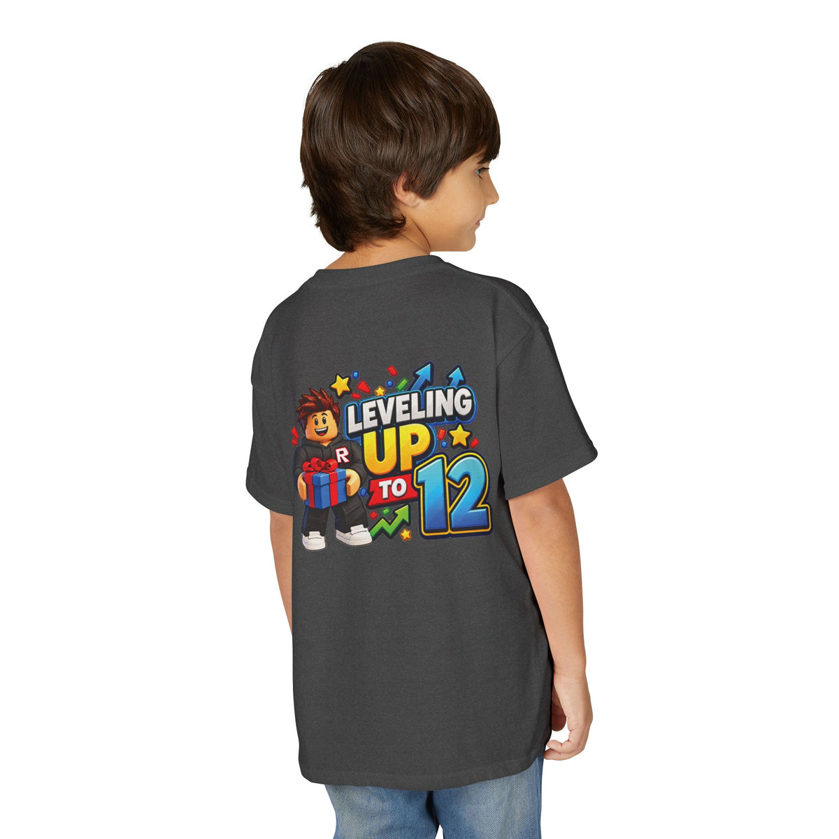 Youth Roblox Birthday T-Shirt – Leveling Up to 12