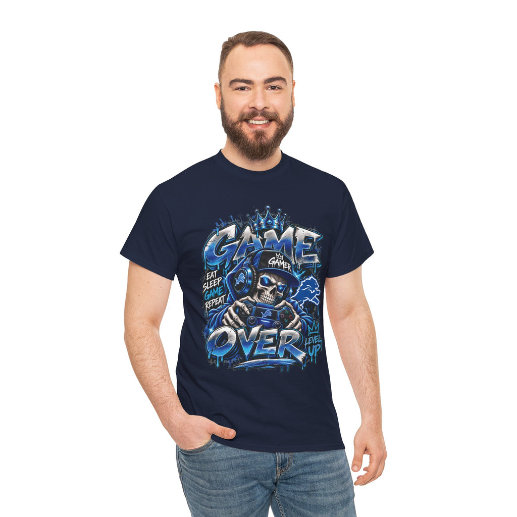Game Over Skull Gamer Tee | Video Game Controller Graphic Shirt
