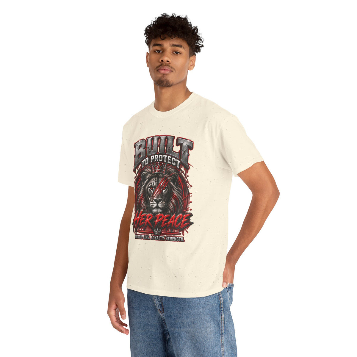 Built to Protect Her Peace Couples Graphic T-Shirt