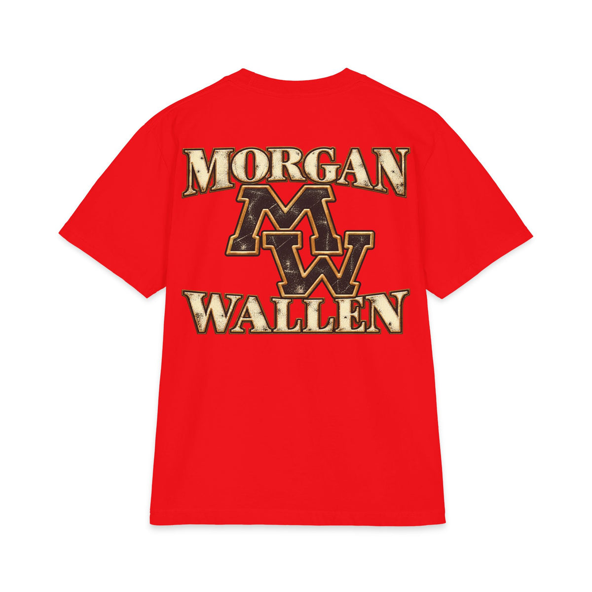 M Wallen portrait T-Shirt | Country Music tee, MV logo back