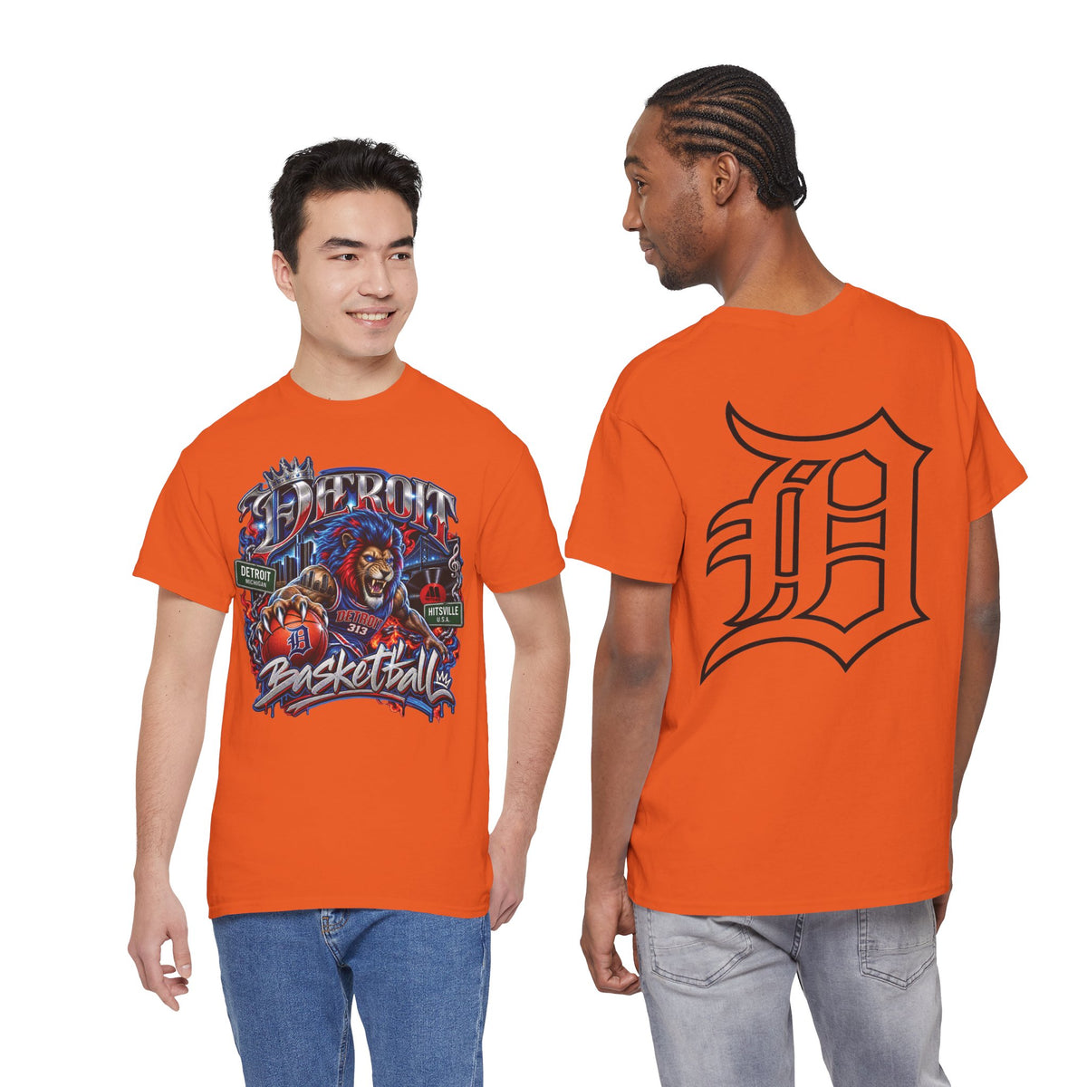 Detroit Basketball Tee | Motor City D Logo Shirt, Basketball Graphic