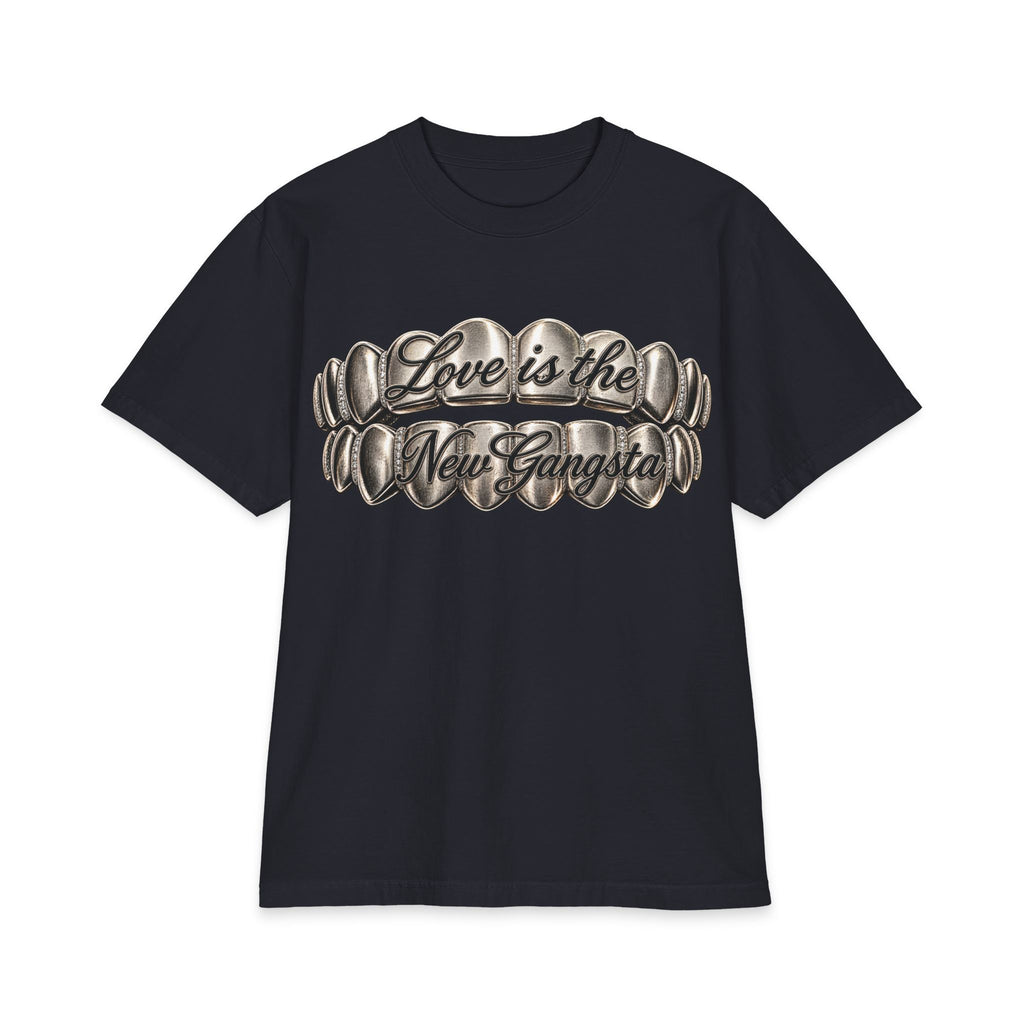 6lack Love Is the New Gangsta T-Shirt | Metallic Grillz Script, Back Number 6 Design