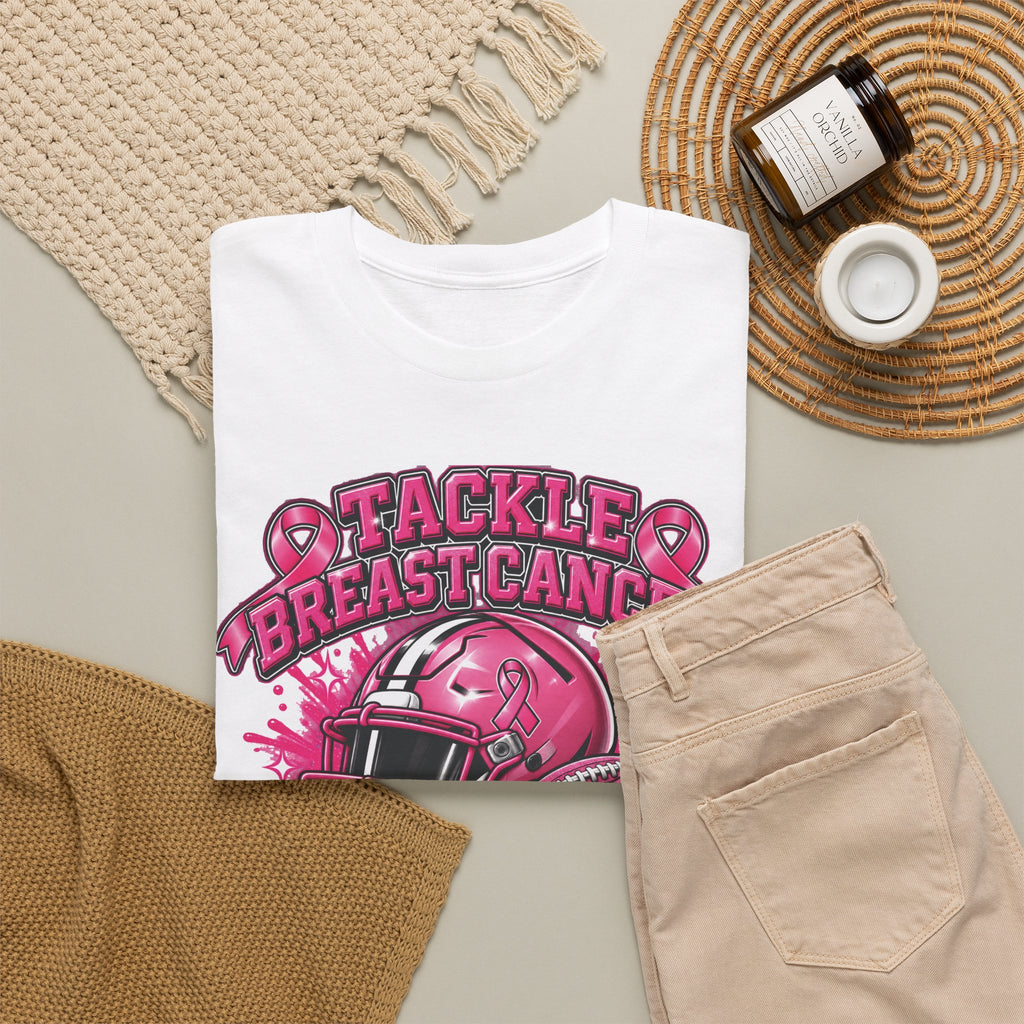 Tackle Breast Cancer Tee | Football Helmet, Pink Ribbon Awareness