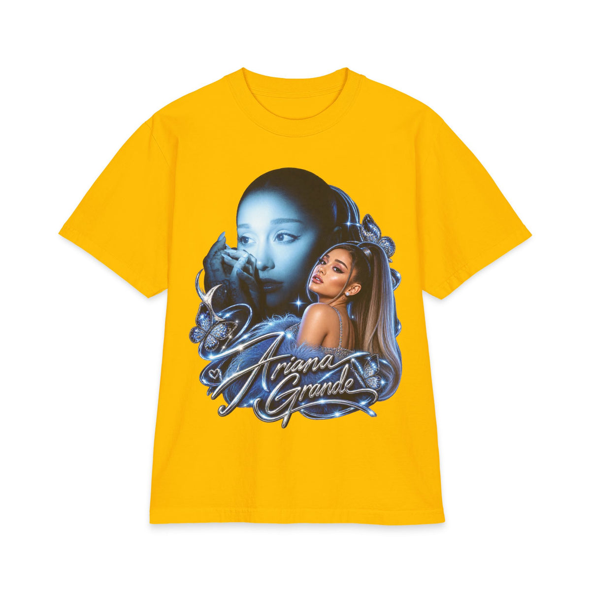 Ariana Blue Retro Pop Star Graphic Tee | Short Sleeve T-Shirt