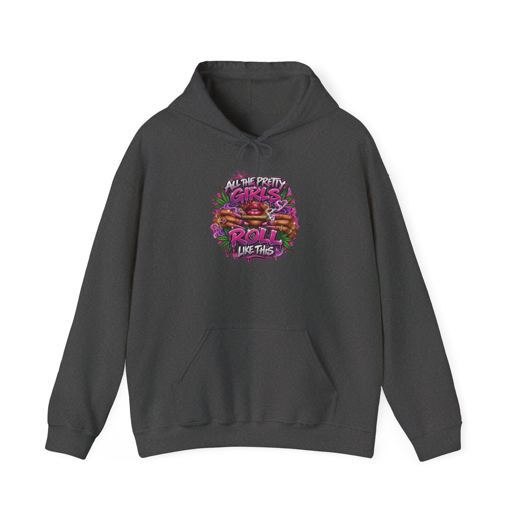 Girls Who Rock Roll Skate Hoodie | Retro Neon Skate Graphic