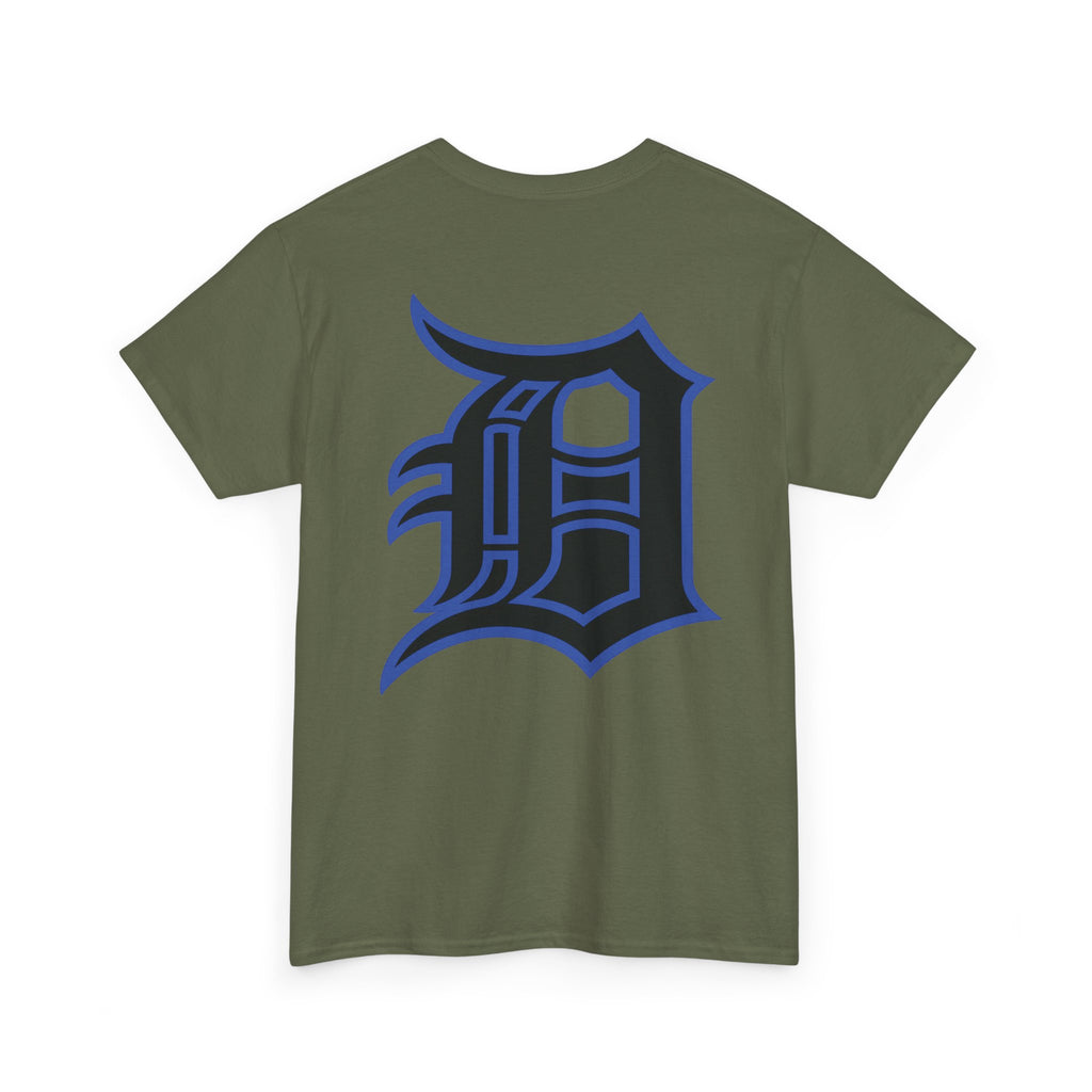 Detroit Basketball Lion Graphic Tee | Motor City D Old English Logo