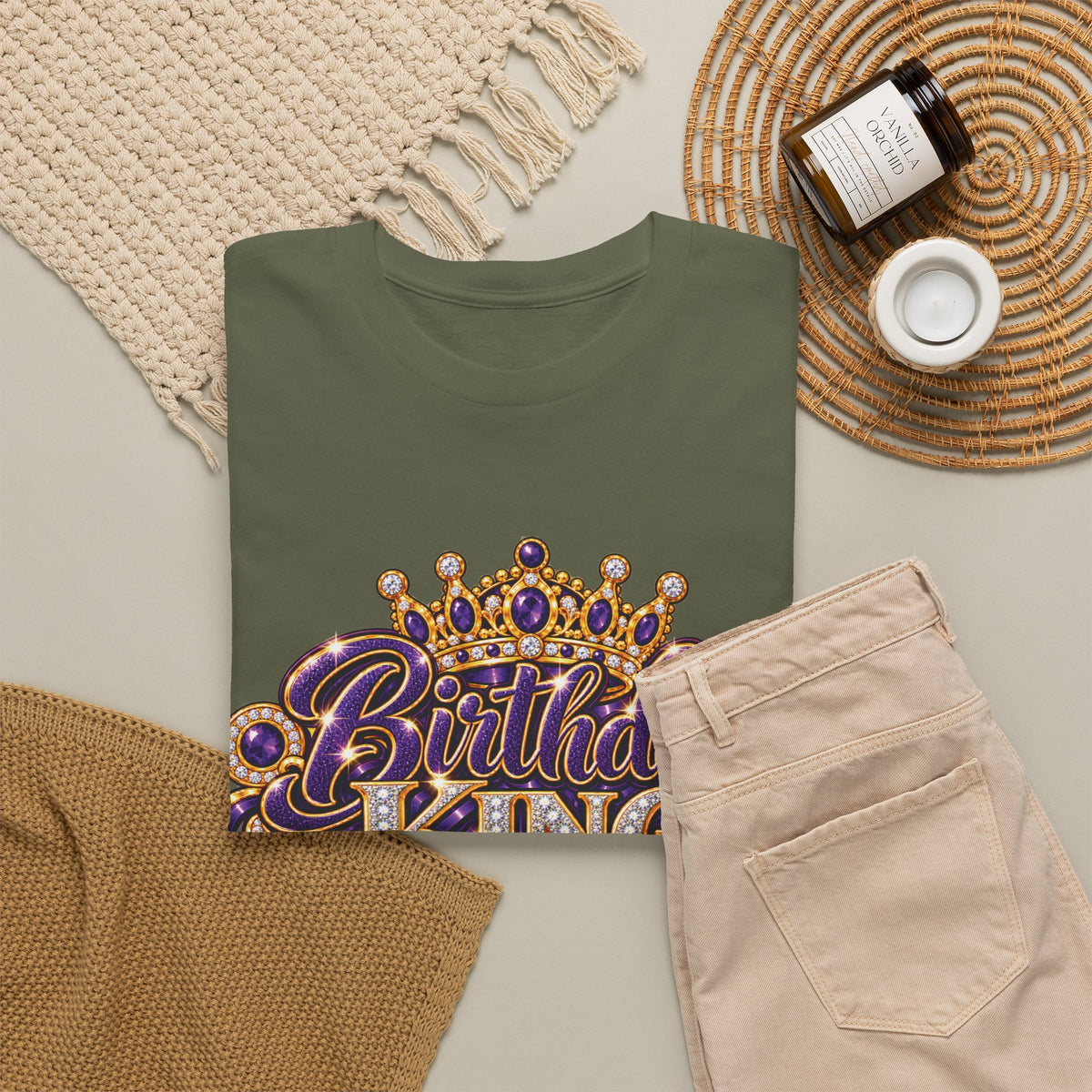 Birthday King Crown Graphic T-Shirt