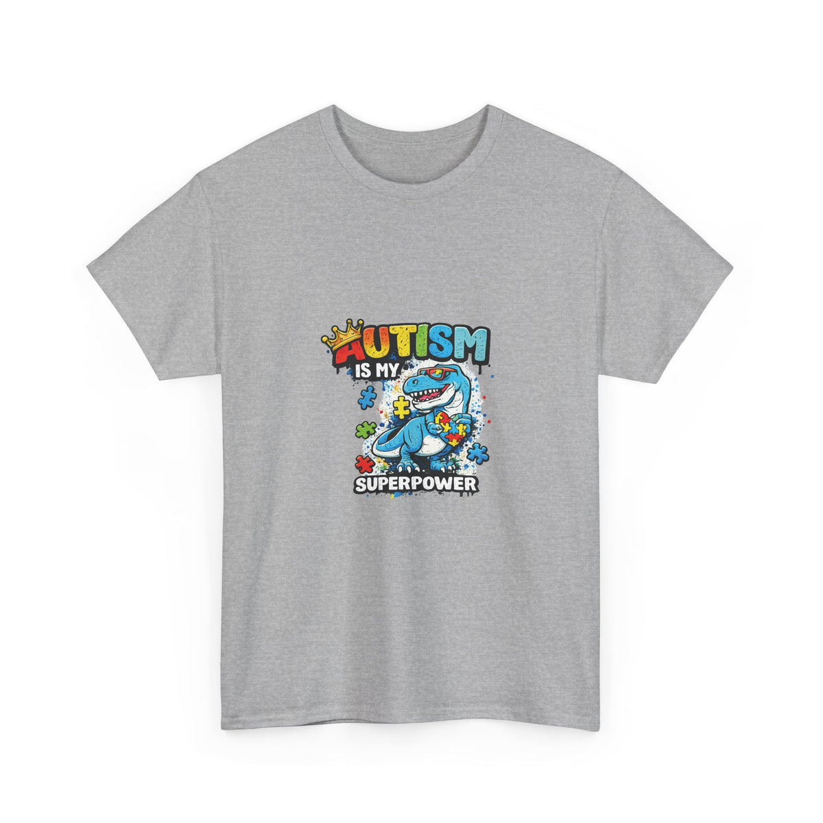 Autism Is My Superpower T-Shirt | Puzzle Piece Shark Design