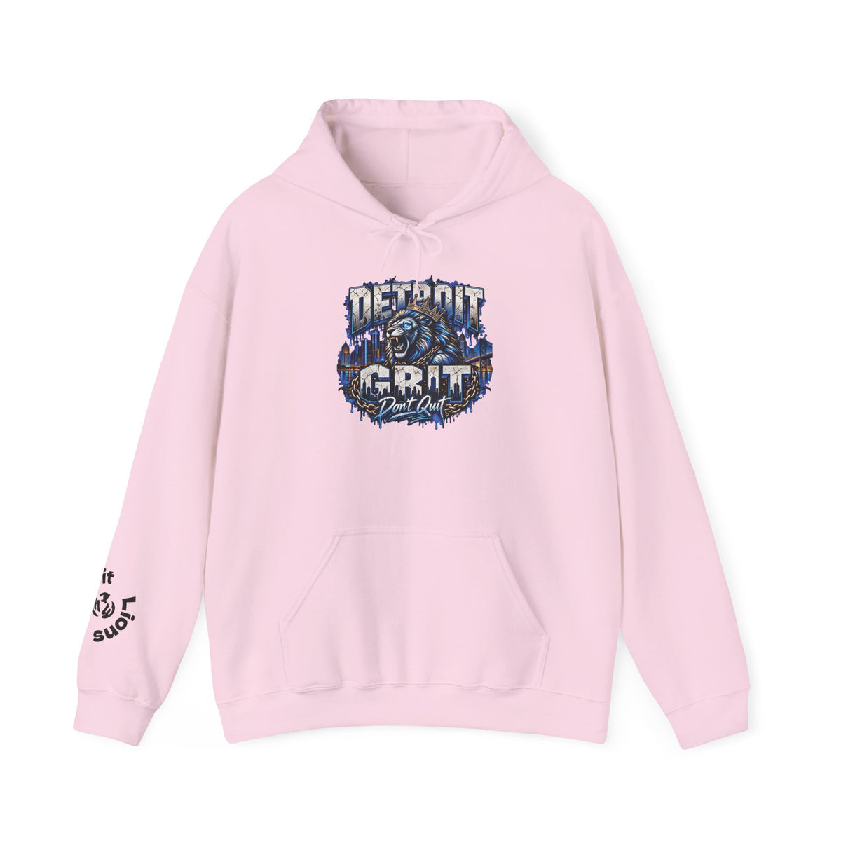 Detroit Grit graphic Hoodie | Motor City skyline, industrial vintage design