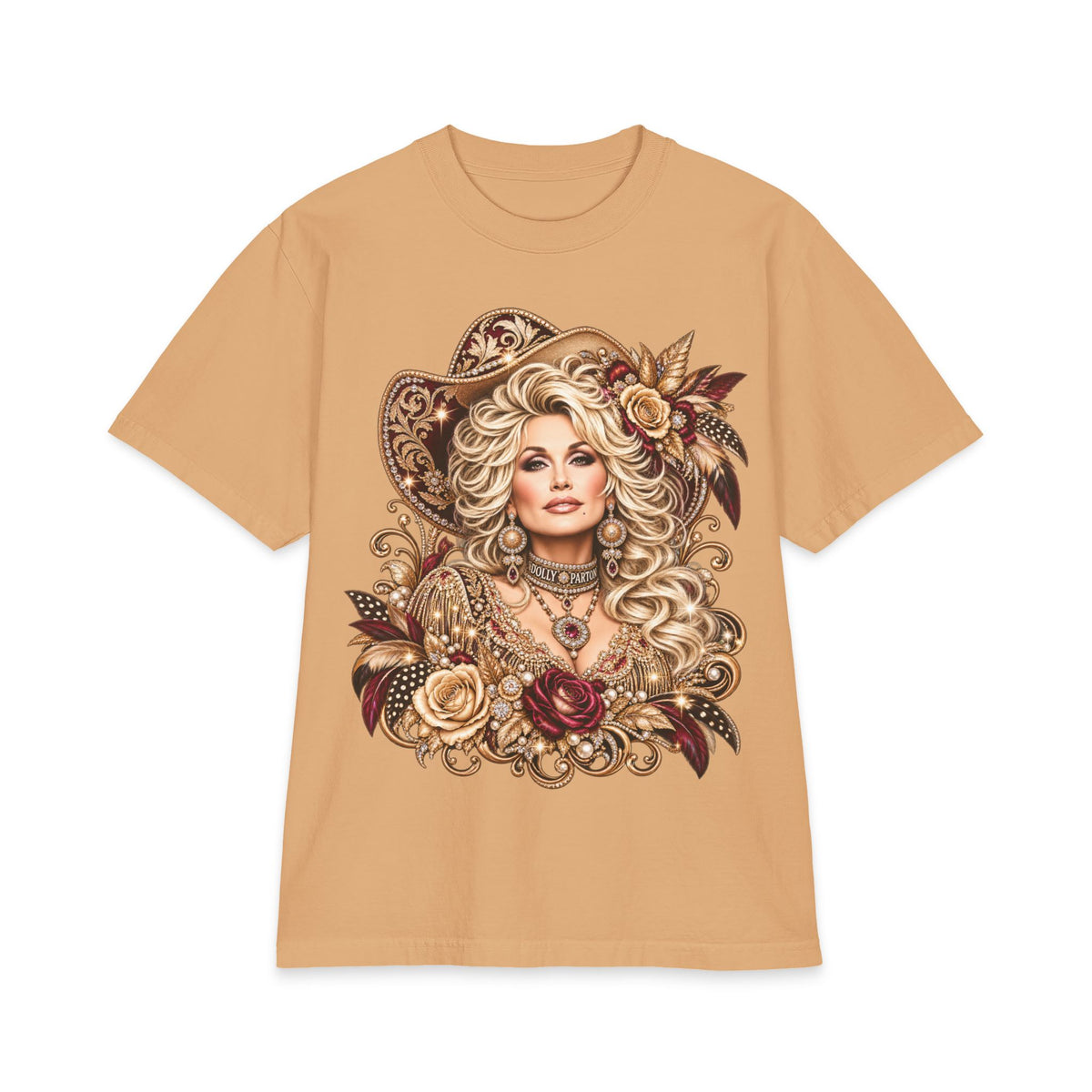 Dolly Floral Portrait T-Shirt | Butterfly 'Love Always' Back