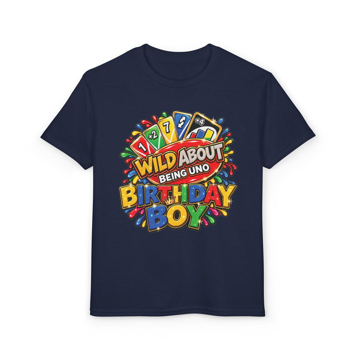 Wild About Being UNO Birthday Boy T-Shirt | Personalized Backprint