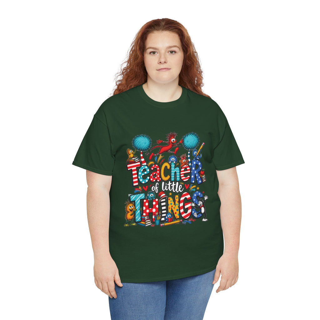 Teacher of Little Things T-Shirt | Colorful Dr. Seuss Style Kids Classroom Tee