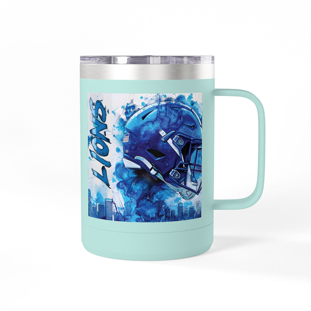 Blue Football Helmet Lions mug | 15oz Tumbler