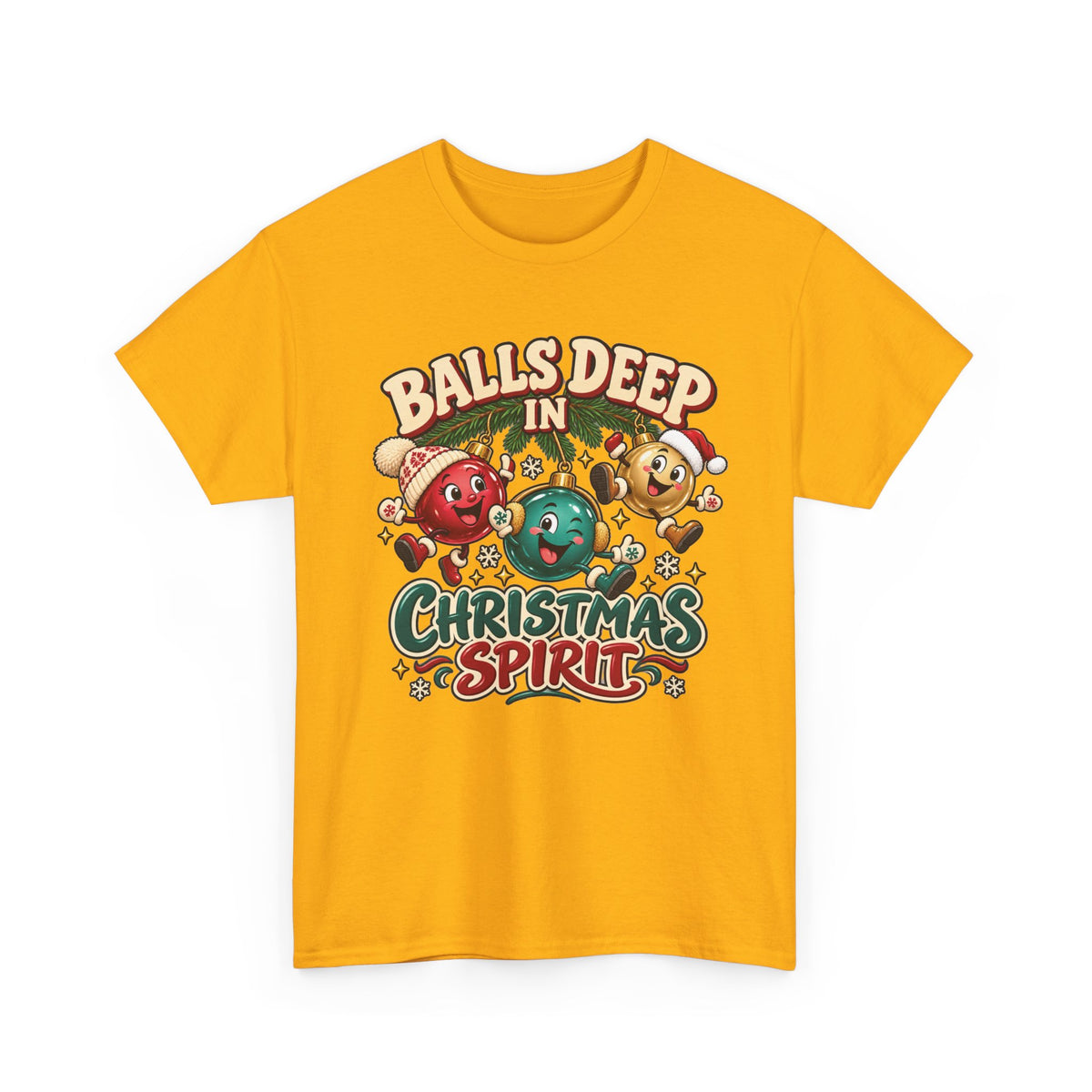Balls Deep in Christmas Spirit Graphic Tee