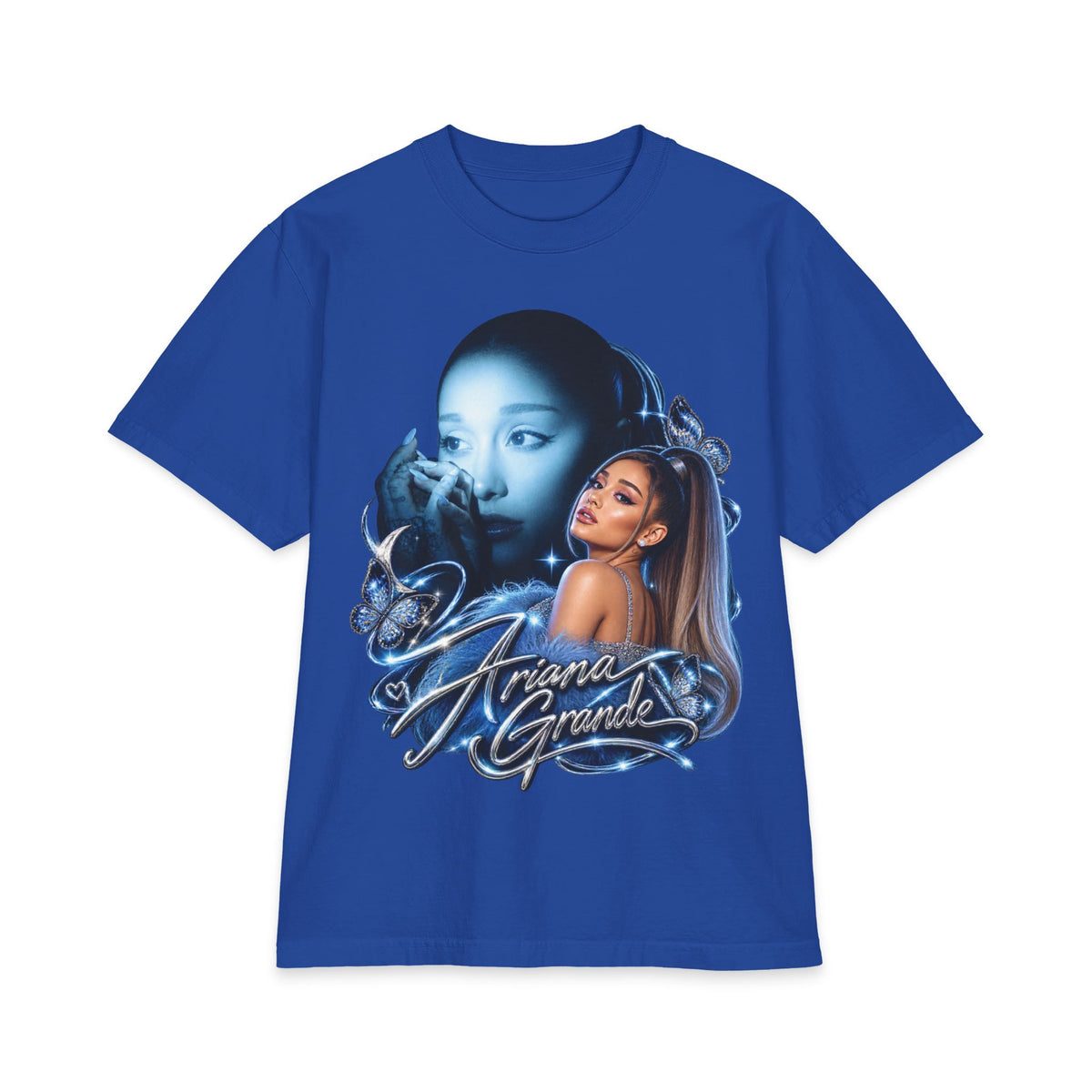 Ariana Blue Retro Pop Star Graphic Tee | Short Sleeve T-Shirt