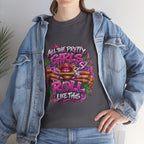 All The Pretty Girls Roll Like This T-Shirt | Pink Graffiti Cannabis Hands Design