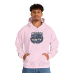 Detroit Grit graphic Hoodie | Motor City skyline, industrial vintage design