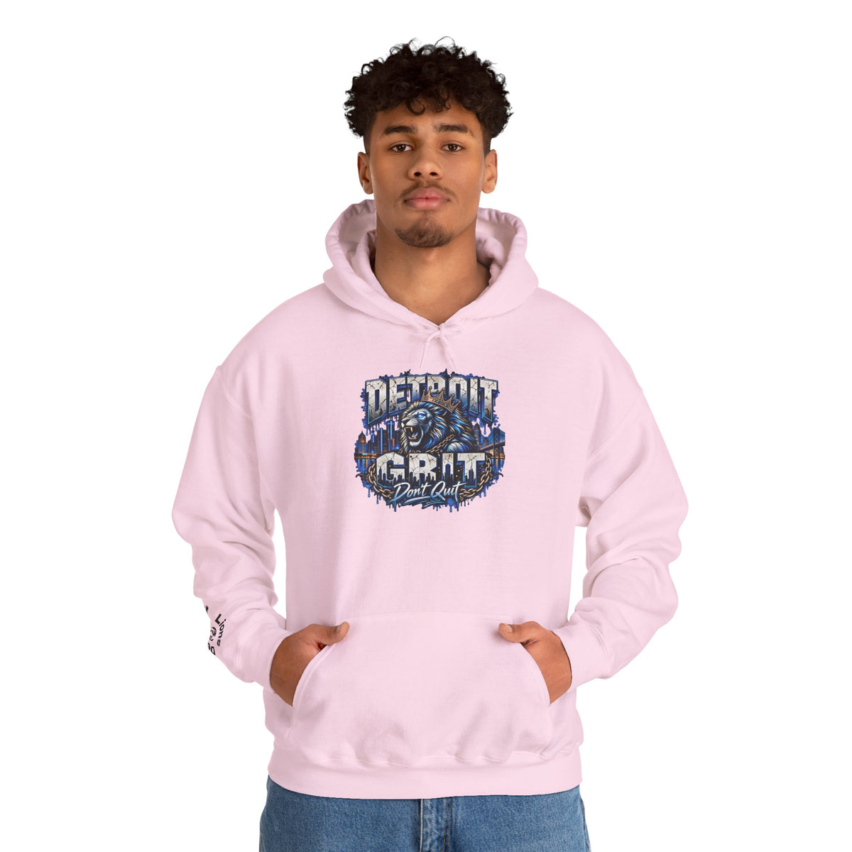 Detroit Grit graphic Hoodie | Motor City skyline, industrial vintage design