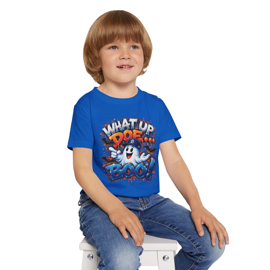 What Up Doe Boo Ghost Toddler T-shirt | Halloween Cute Ghost Tee