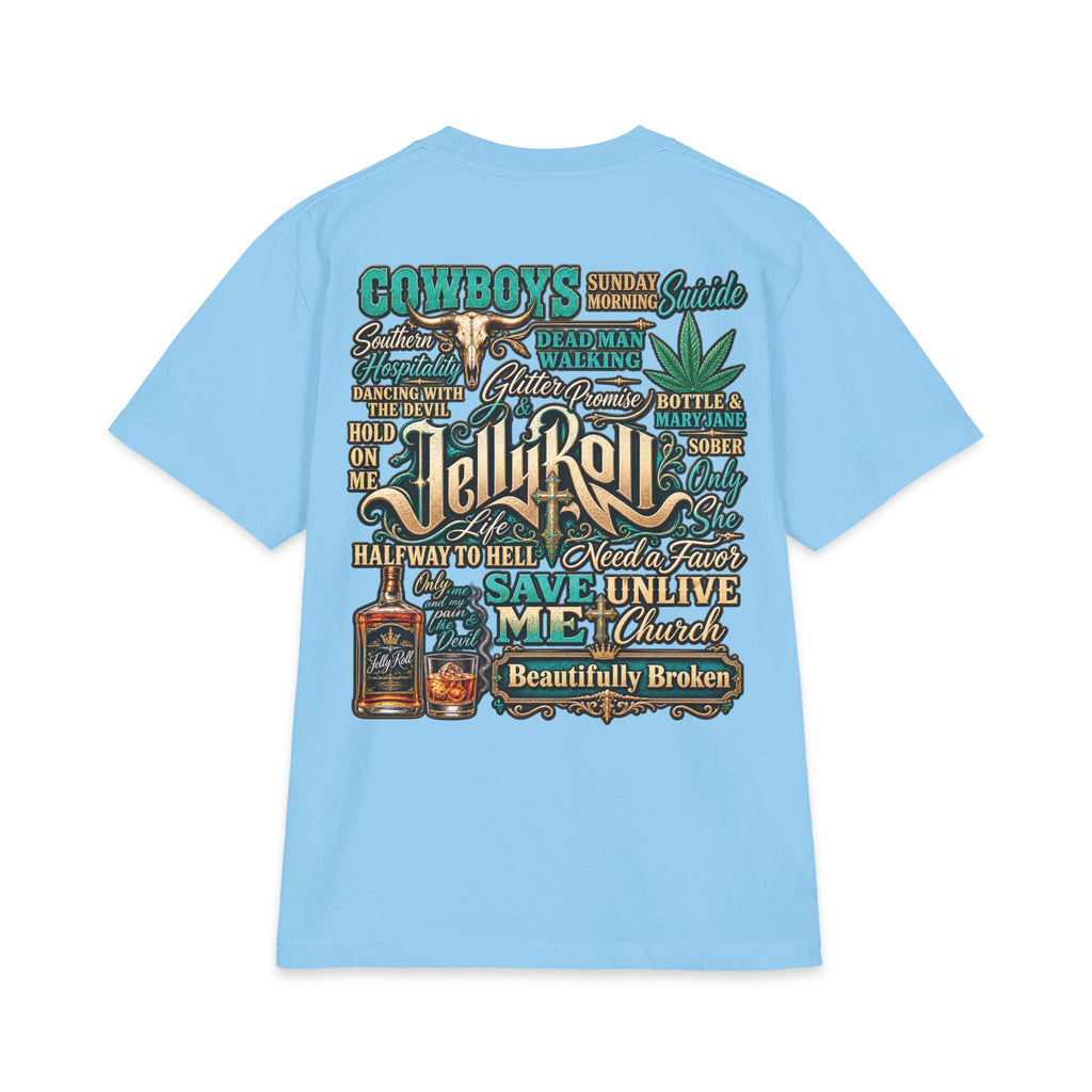 Roll Jelly band portrait T-Shirt | rock country tour tee