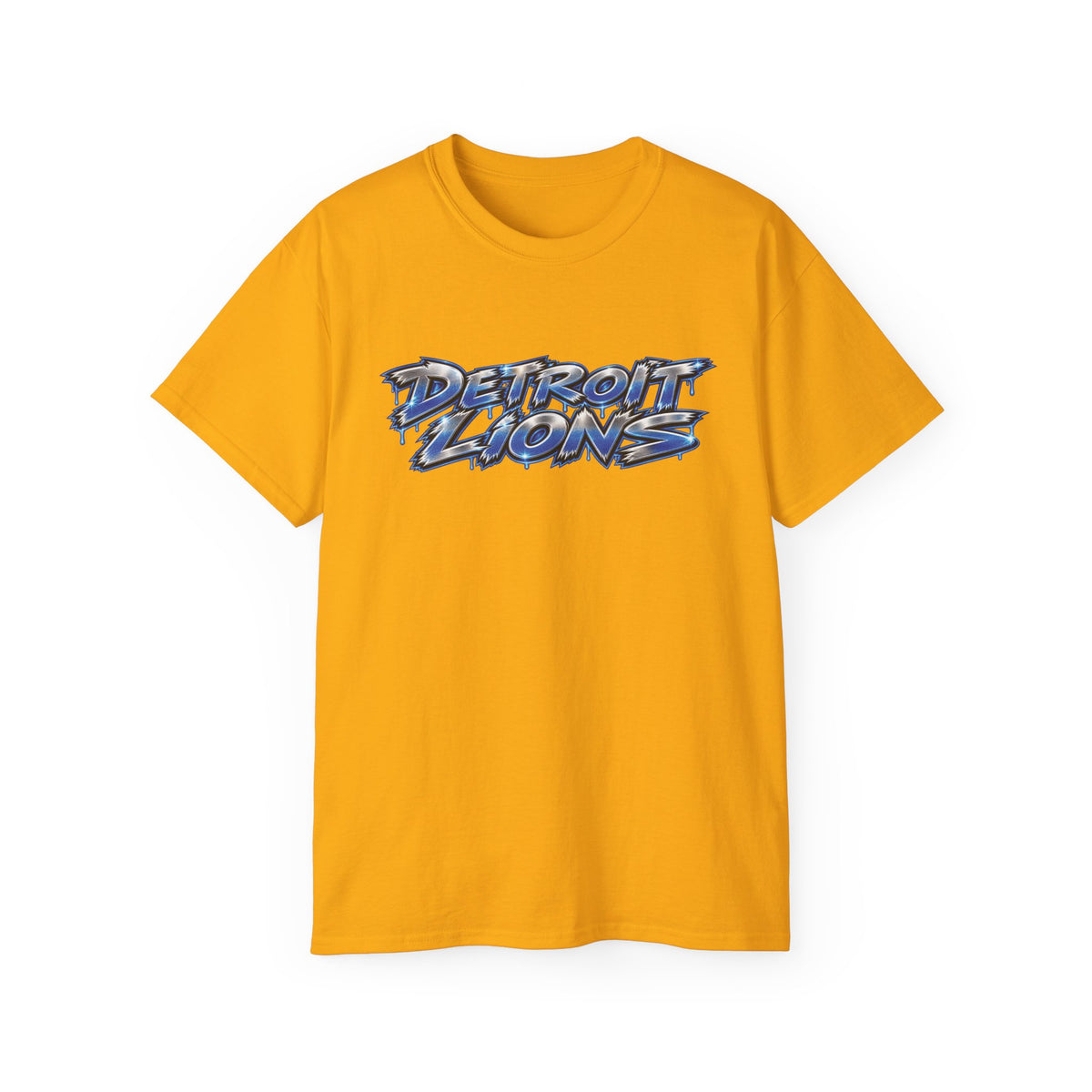 Detroit and Green Bay Rivalry Graphic Tee | Lion Ripping Green Bay Logo Back