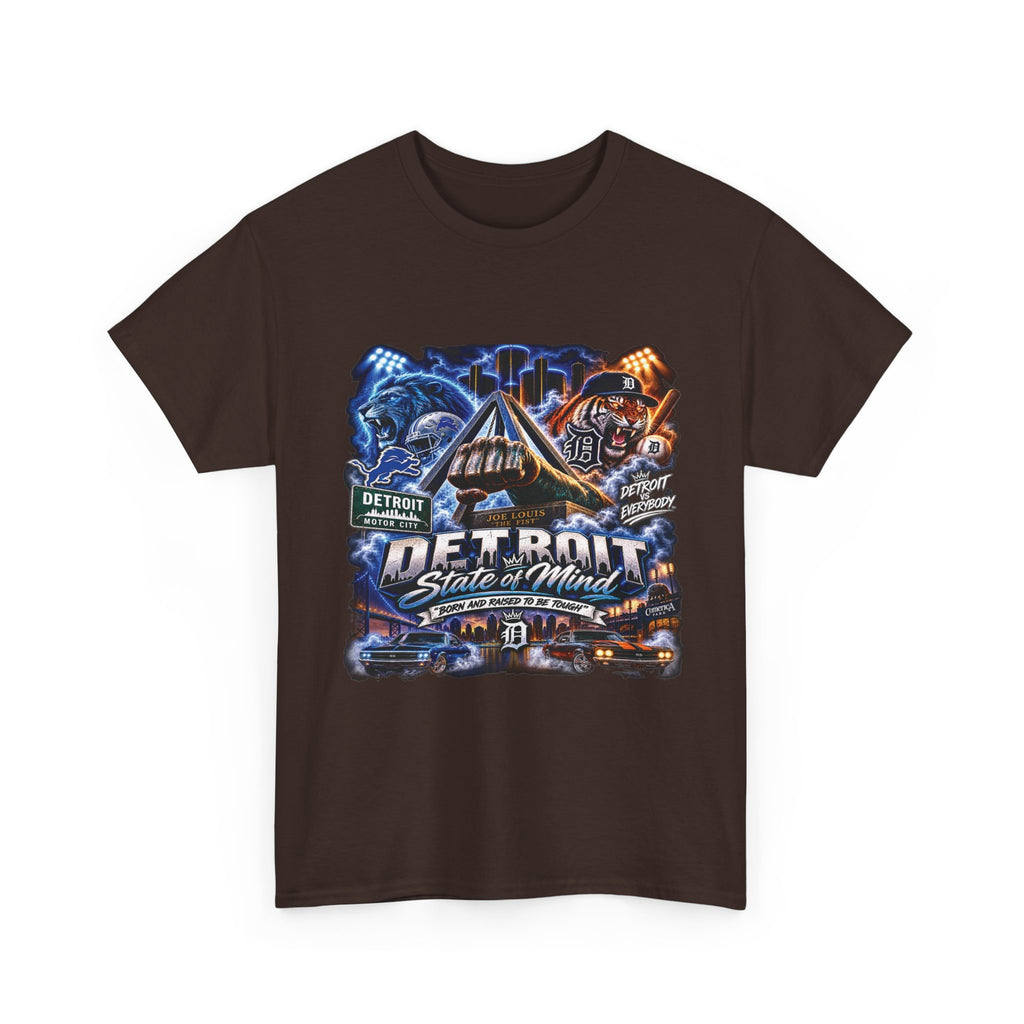 Detroit Skyline Collage Tee | Motor City Vintage Graphic T-Shirt