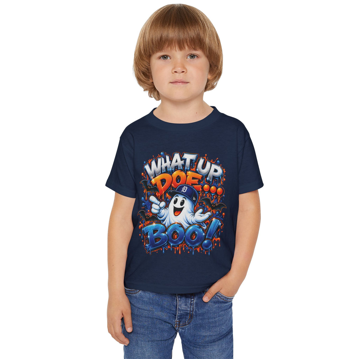 What Up Doe Boo Ghost Toddler T-shirt | Halloween Cute Ghost Tee