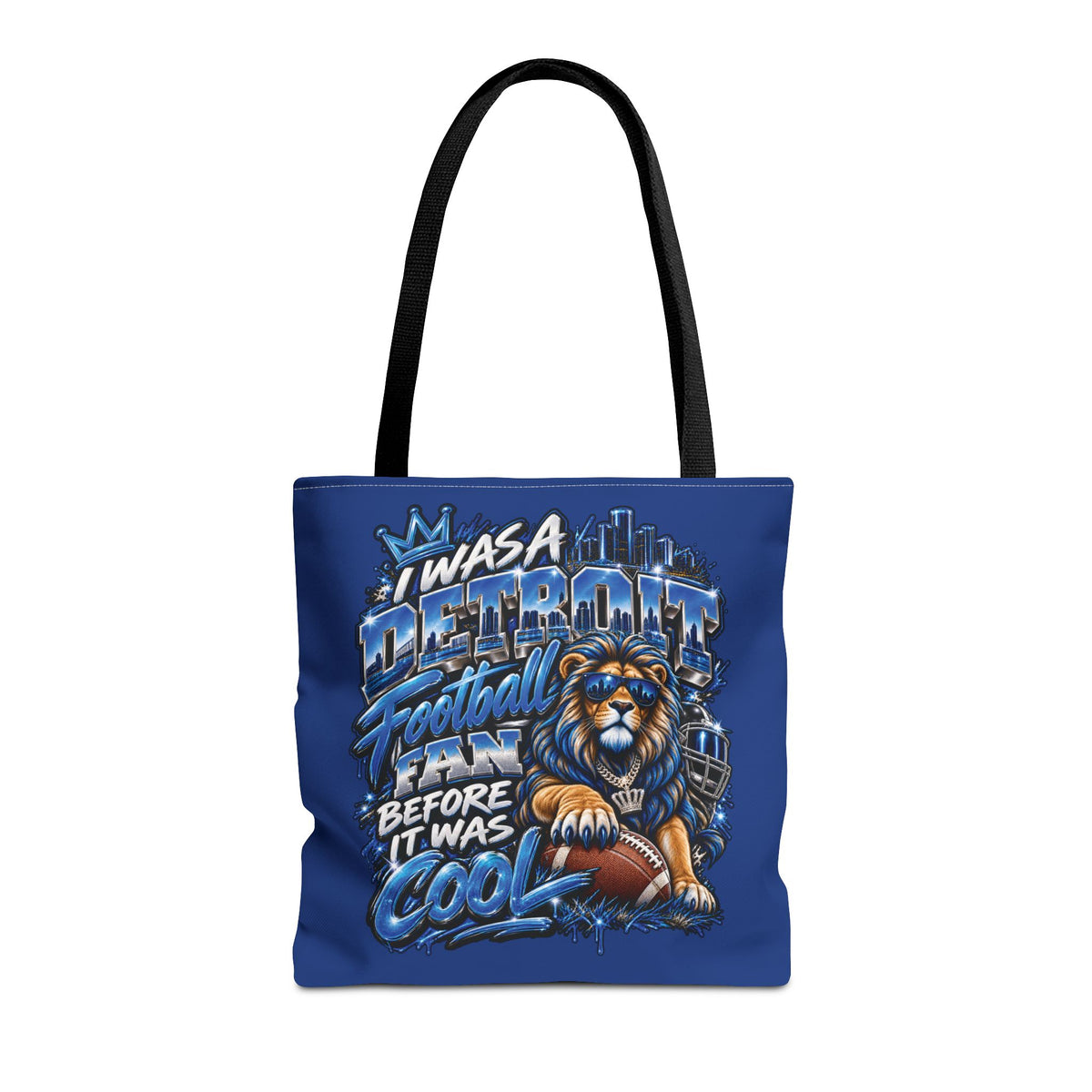 Detroit Football Fan Lion Tote Bag | Vintage City Pride