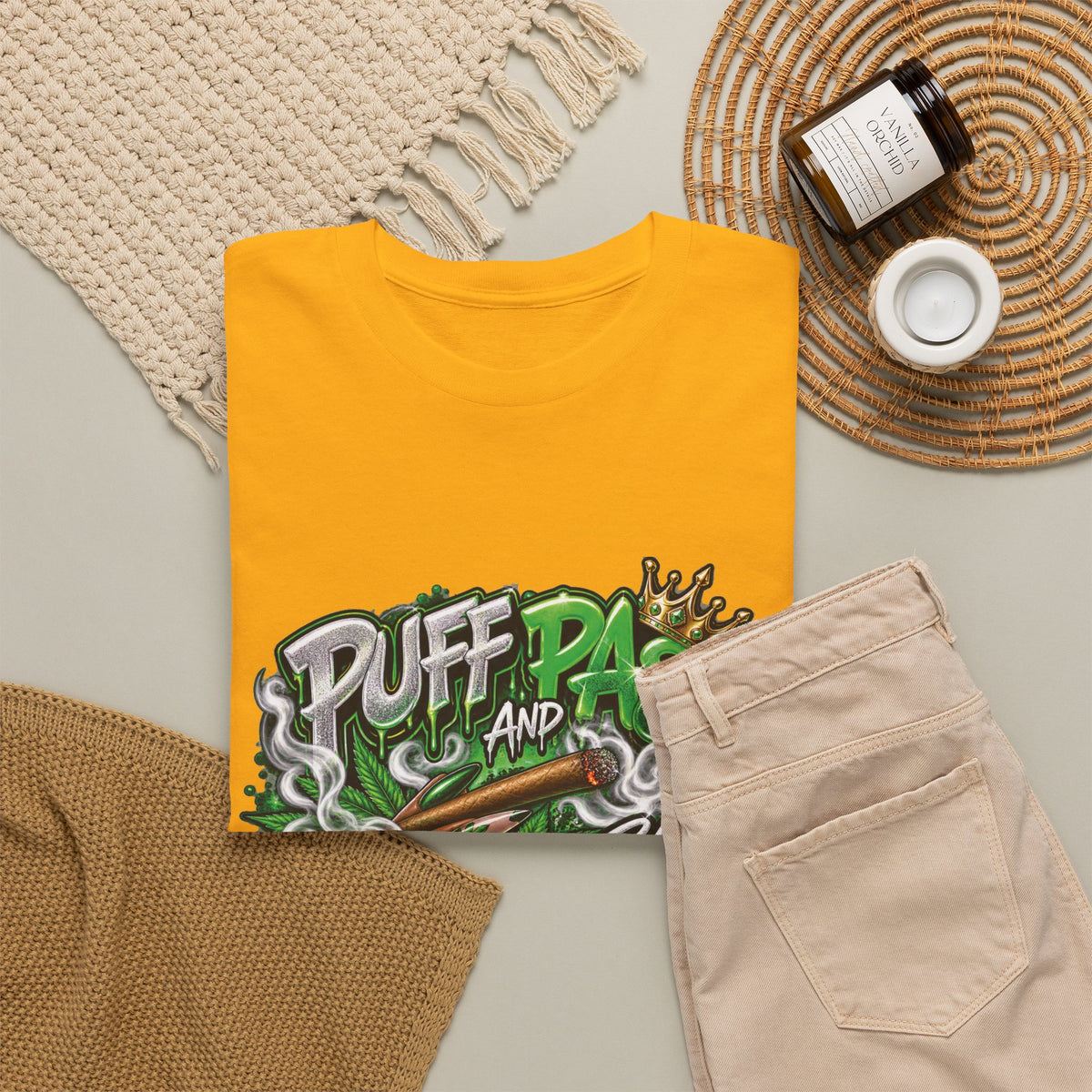 Puff and Pass Stay Lifted T-Shirt | Cannabis Leaf Graphic Tee